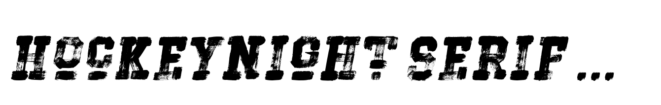 Hockeynight Serif Brush Bold Italic